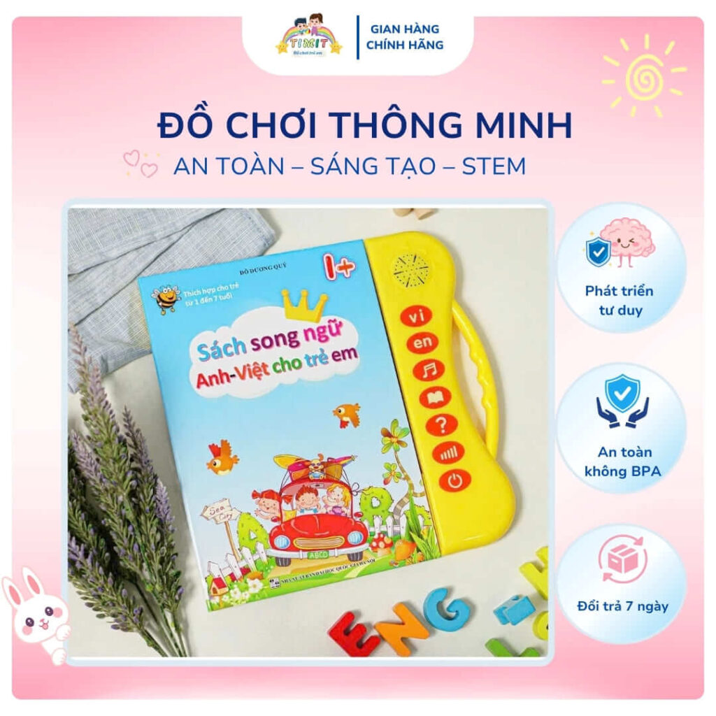 sách song ngữ anh việt cho bé có âm thanh