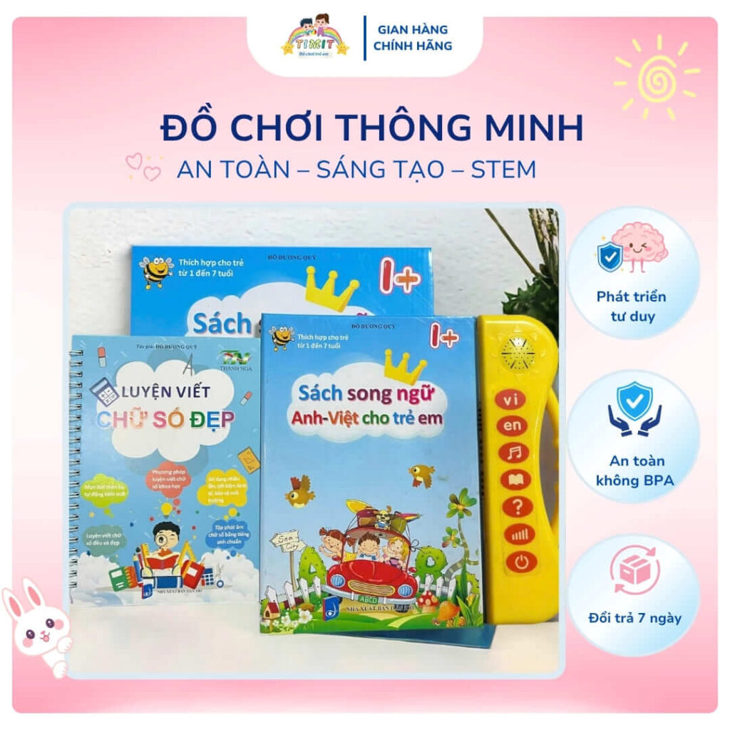 sách song ngữ anh việt cho bé có âm thanh