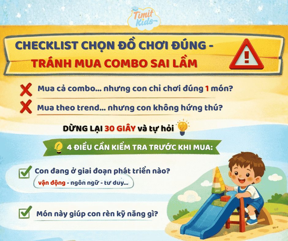 Checklist chọn đồ chơi đúng cho con