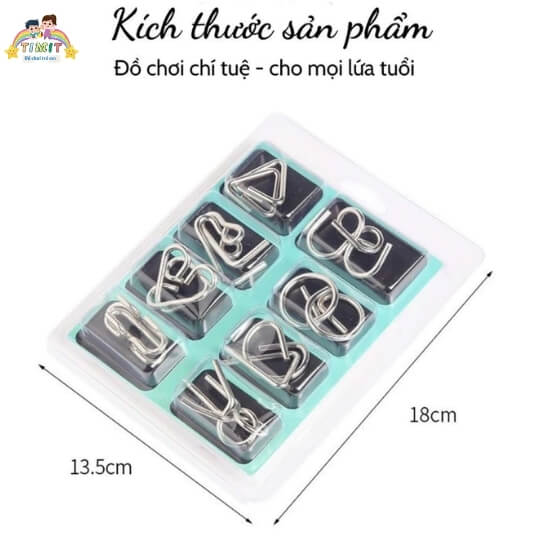 Bộ đồ chơi giải móc khóa thông minh thử thách trí tuệ tư duy logic