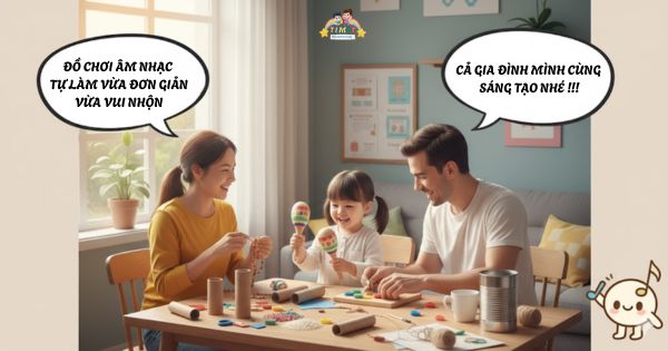 đồ chơi âm nhạc tự làm cho bé