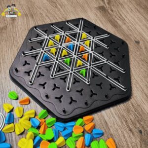 Cờ vây màu sắc logic, cờ liên xích, cờ xếp hình tam giác bằng dây chun cao su