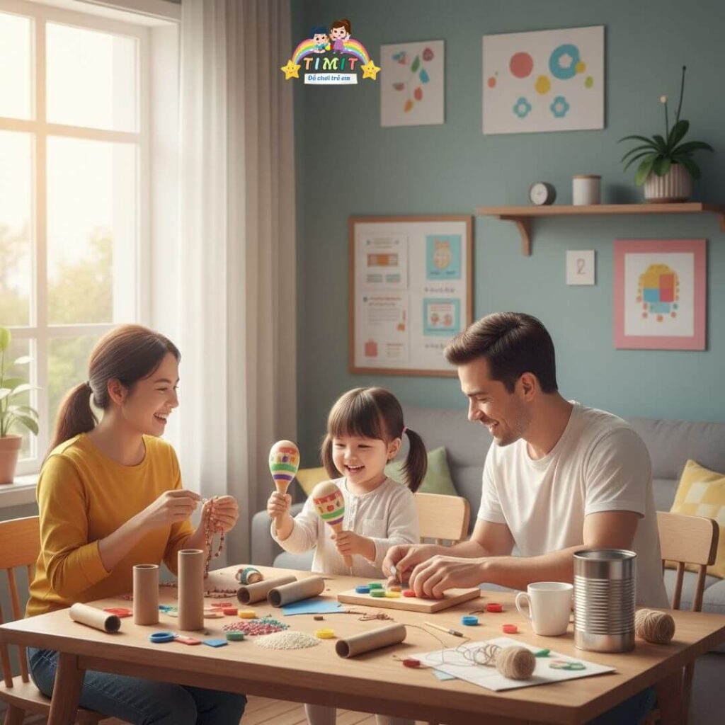 đồ chơi âm nhạc tự làm cho bé