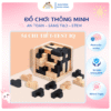 Đồ Chơi Xếp Hình Gỗ Xếp Gạch Montessori Cho Bé