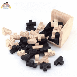 Đồ Chơi Xếp Hình Gỗ Xếp Gạch Montessori Cho Bé